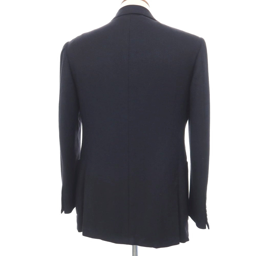 【中古】キートン Kiton カシミヤ 2つボタン テーラードジャケット ネイビー【サイズ48 DropR7】【 状態ランクC 】【 メンズ 】