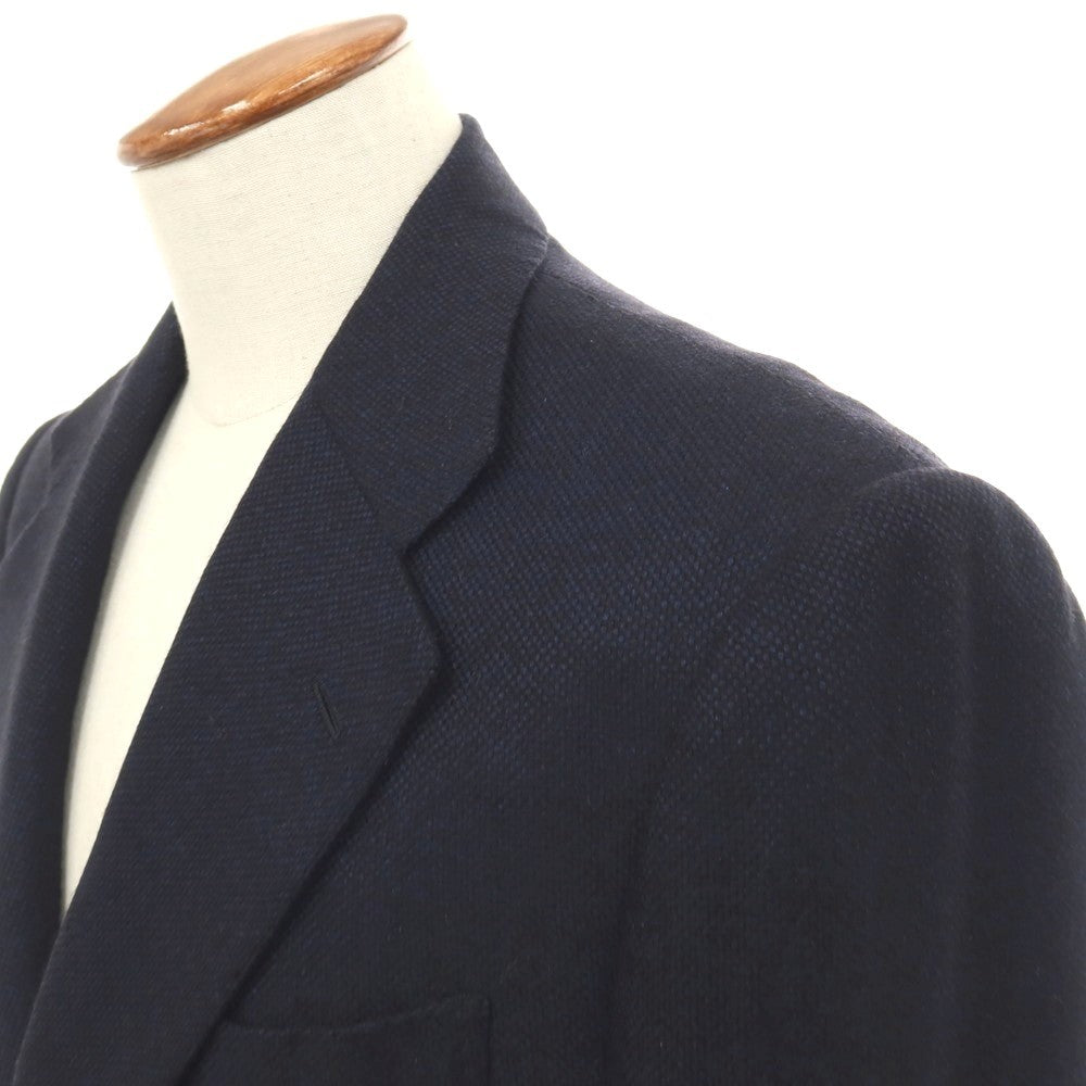 【中古】キートン Kiton カシミヤ 2つボタン テーラードジャケット ネイビー【サイズ48 DropR7】【 状態ランクC 】【 メンズ 】