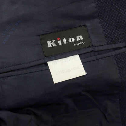 【中古】キートン Kiton カシミヤ 2つボタン テーラードジャケット ネイビー【サイズ48 DropR7】【 状態ランクC 】【 メンズ 】