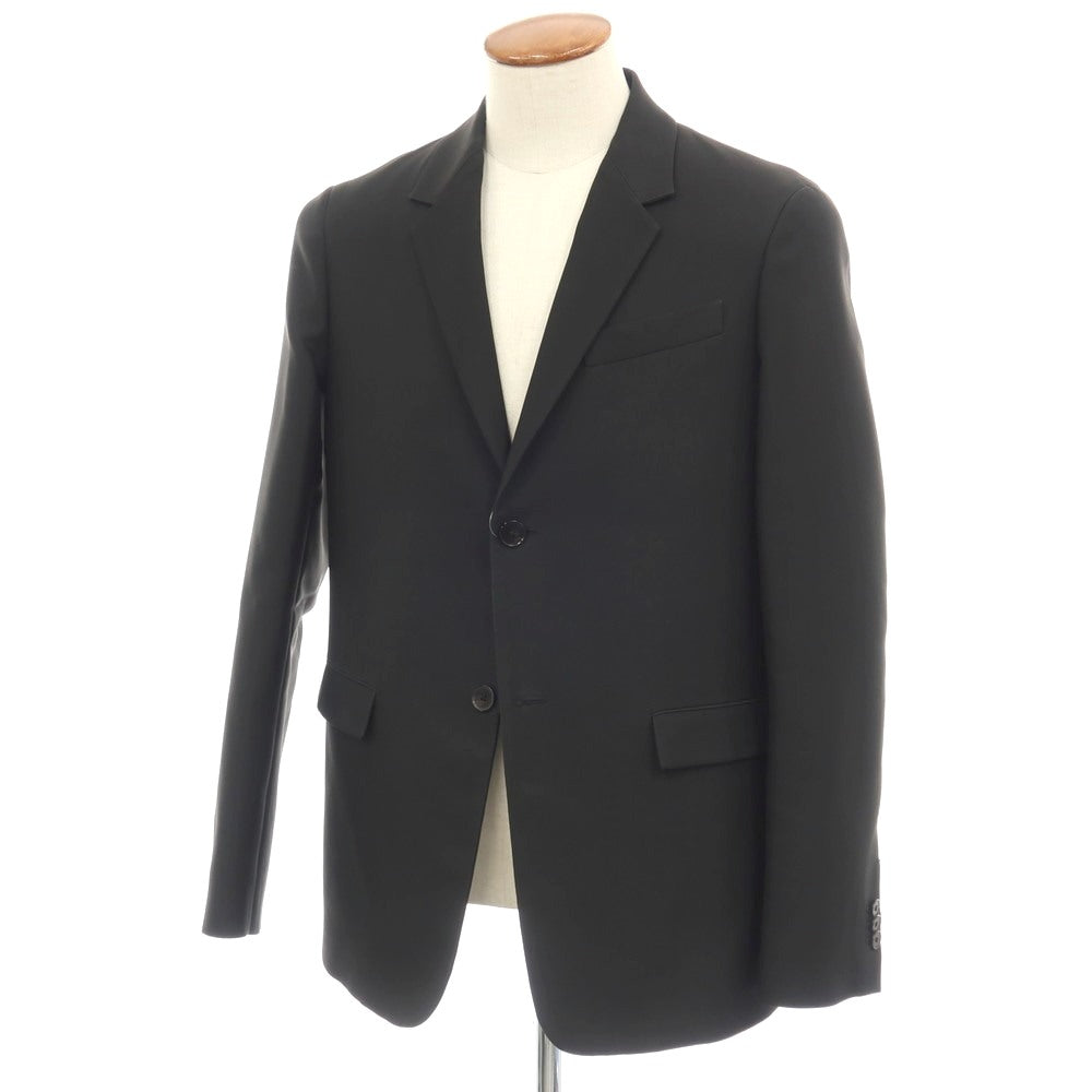 【中古】ジルサンダー JIL SANDER ナイロンシルク 2B テーラードジャケット ブラック【サイズ48】【 状態ランクC 】【 メンズ 】