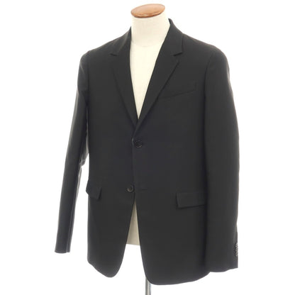 【中古】ジルサンダー JIL SANDER ナイロンシルク 2B テーラードジャケット ブラック【サイズ48】【 状態ランクC 】【 メンズ 】