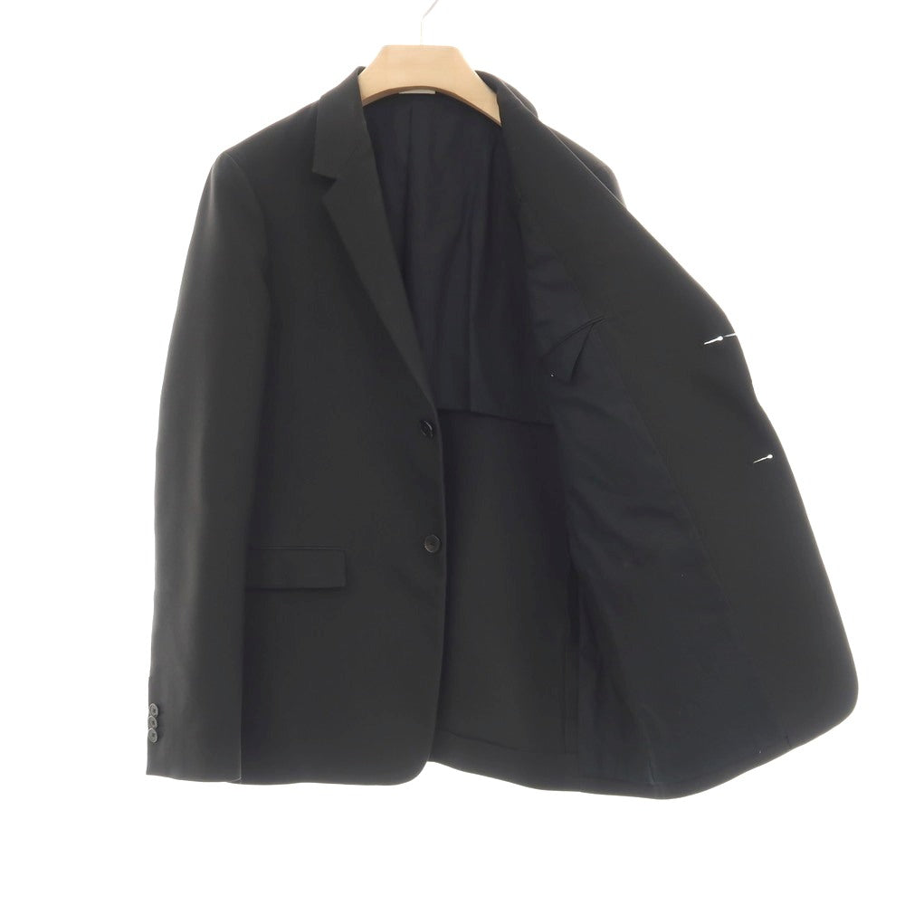 【中古】ジルサンダー JIL SANDER ナイロンシルク 2B テーラードジャケット ブラック【サイズ48】【 状態ランクC 】【 メンズ 】