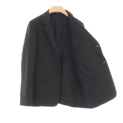 【中古】ジルサンダー JIL SANDER ナイロンシルク 2B テーラードジャケット ブラック【サイズ48】【 状態ランクC 】【 メンズ 】