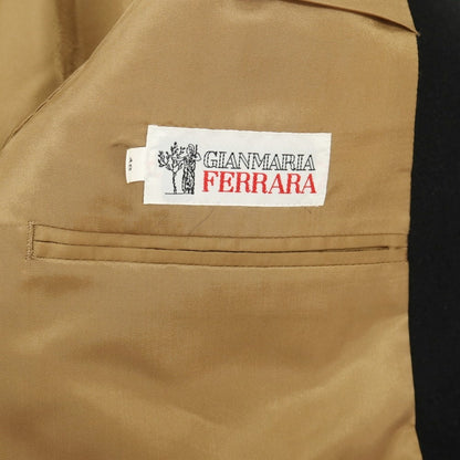 【中古】ジャンマリア フェラーラ GIANMARIA FERRARA カシミヤ マオカラー カジュアルジャケット ブラック【サイズ48】【 状態ランクB 】【 メンズ 】