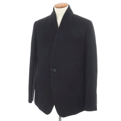 【中古】ウーヨンミ WOOYOUNGMI ウールコットン 2つボタン ノーカラージャケット ブラック【サイズ48】【 状態ランクB 】【 メンズ 】