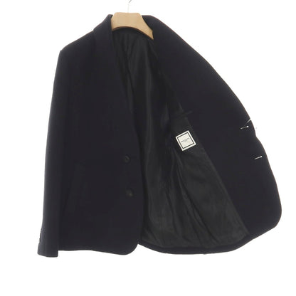 【中古】ウーヨンミ WOOYOUNGMI ウールコットン 2つボタン ノーカラージャケット ブラック【サイズ48】【 状態ランクB 】【 メンズ 】