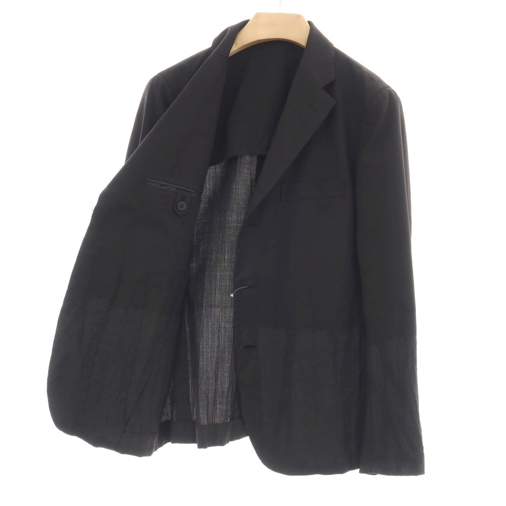 【中古】イッセイミヤケ メン ISSEY MIYAKE MEN ウール 3B カジュアルジャケット ブラック【サイズ1】【 状態ランクB 】【 メンズ 】