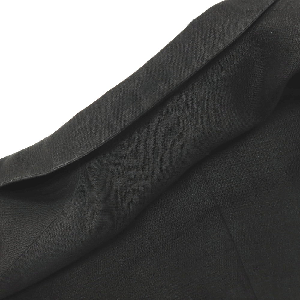 【中古】ディオールオム Dior Homme リネン ボタンレス カジュアルジャケット ブラック【サイズ46】【 状態ランクB 】【 メンズ 】