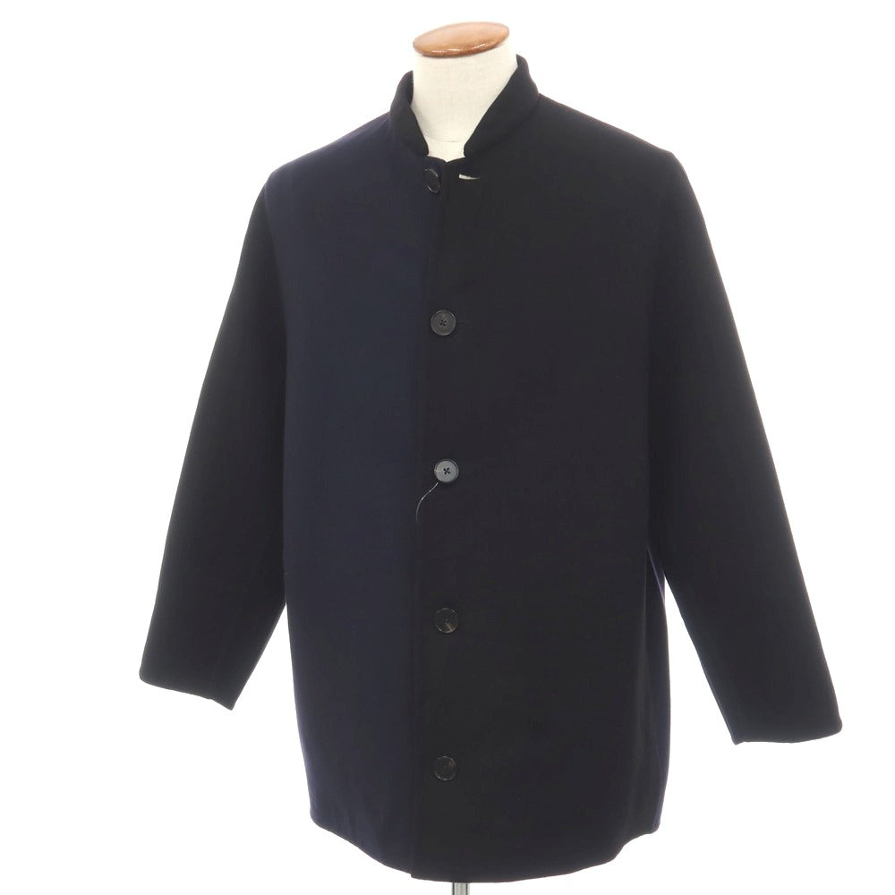【中古】ジルサンダー JIL SANDER カシミヤ バイカラー カジュアルジャケット ネイビーxブラック【サイズ46】【 状態ランクB 】【 メンズ 】