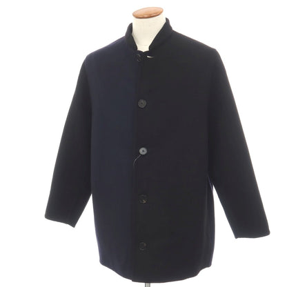 【中古】ジルサンダー JIL SANDER カシミヤ バイカラー カジュアルジャケット ネイビーxブラック【サイズ46】【 状態ランクB 】【 メンズ 】