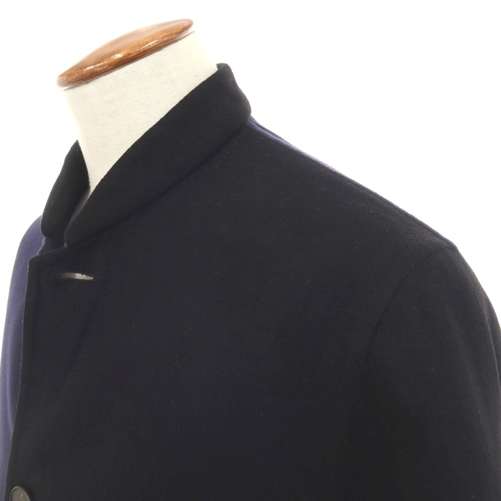 【中古】ジルサンダー JIL SANDER カシミヤ バイカラー カジュアルジャケット ネイビーxブラック【サイズ46】【 状態ランクB 】【 メンズ 】