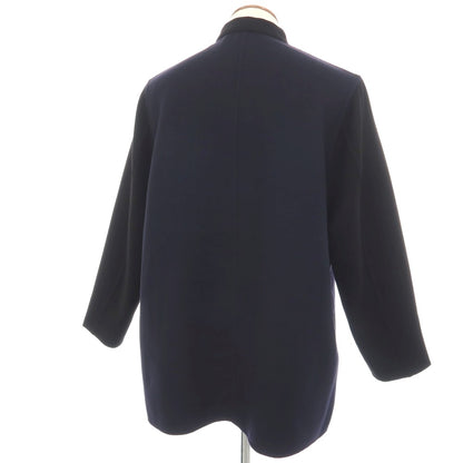 【中古】ジルサンダー JIL SANDER カシミヤ バイカラー カジュアルジャケット ネイビーxブラック【サイズ46】【 状態ランクB 】【 メンズ 】