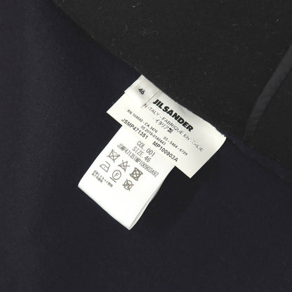 【中古】ジルサンダー JIL SANDER カシミヤ バイカラー カジュアルジャケット ネイビーxブラック【サイズ46】【 状態ランクB 】【 メンズ 】