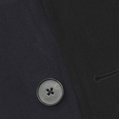 【中古】ジルサンダー JIL SANDER カシミヤ バイカラー カジュアルジャケット ネイビーxブラック【サイズ46】【 状態ランクB 】【 メンズ 】