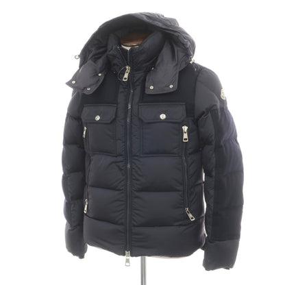 【中古】モンクレール MONCLER DIMIER ナイロン×ウール 切替 ダウンジャケット ネイビー【サイズ2】【 状態ランクC 】【 メンズ 】