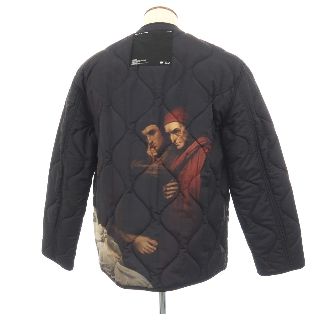 【中古】オーエーエムシー OAMC × LE LOUVRE OMBRES LINER キルティングジャケット 中綿ブルゾン ブラック【サイズM】【 状態ランクB 】【 メンズ 】