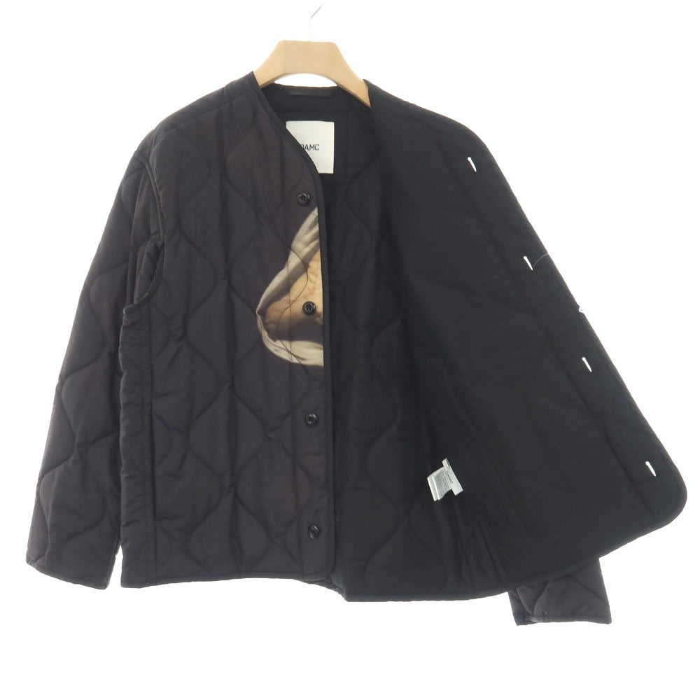 【中古】オーエーエムシー OAMC × LE LOUVRE OMBRES LINER キルティングジャケット 中綿ブルゾン ブラック【サイズM】【 状態ランクB 】【 メンズ 】