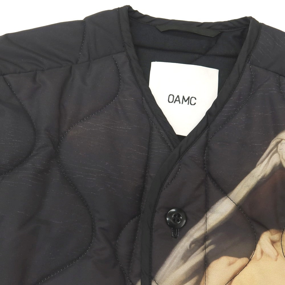 【中古】オーエーエムシー OAMC × LE LOUVRE OMBRES LINER キルティングジャケット 中綿ブルゾン ブラック【サイズM】【 状態ランクB 】【 メンズ 】