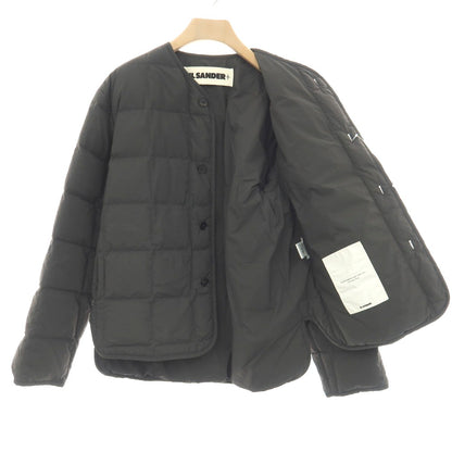 【中古】ジルサンダープラス Jil Sander+ リップストップナイロン キルティング ダウンジャケット グレーグリーン【サイズ44】【 状態ランクC 】【 メンズ 】