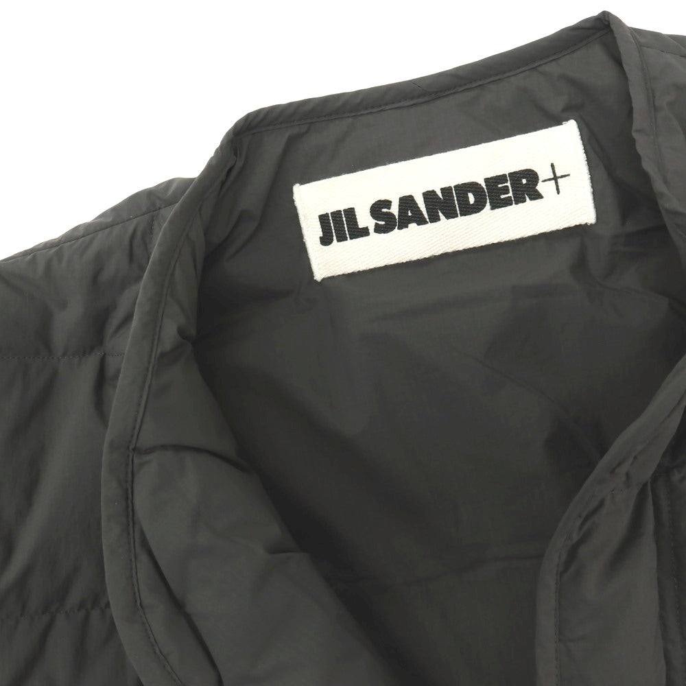【中古】ジルサンダープラス Jil Sander+ リップストップナイロン キルティング ダウンジャケット グレーグリーン【サイズ44】【 状態ランクC 】【 メンズ 】