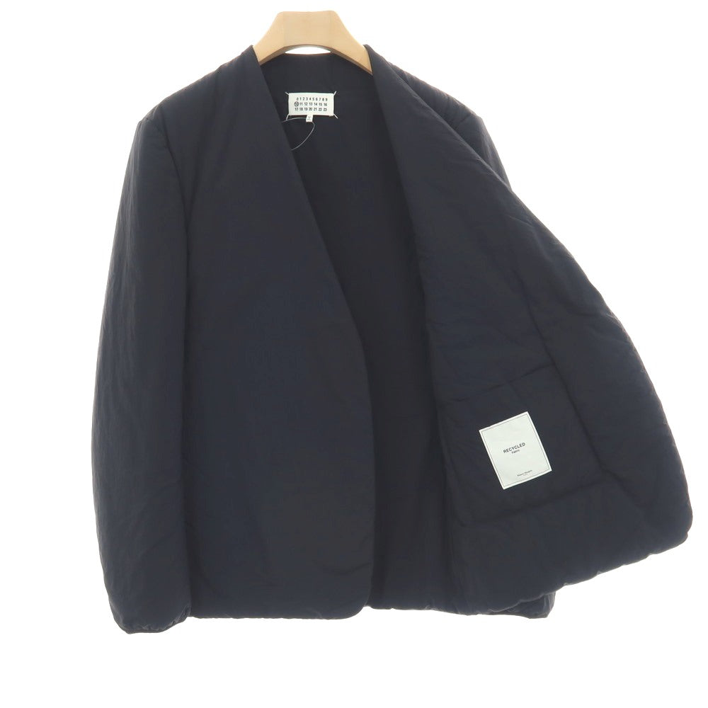 【中古】メゾン マルジェラ Maison Margiela ナイロン ノーカラー ボタンレス 中綿ブルゾン ネイビー【サイズ52】【 状態ランクB 】【 メンズ 】