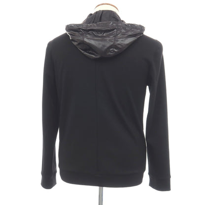 【中古】ウーヨンミ WOOYOUNGMI ウール ジャージー 異素材ドッキング レイヤードデザイン フーデッドブルゾン ブラック【サイズ48】【 状態ランクC 】【 メンズ 】
