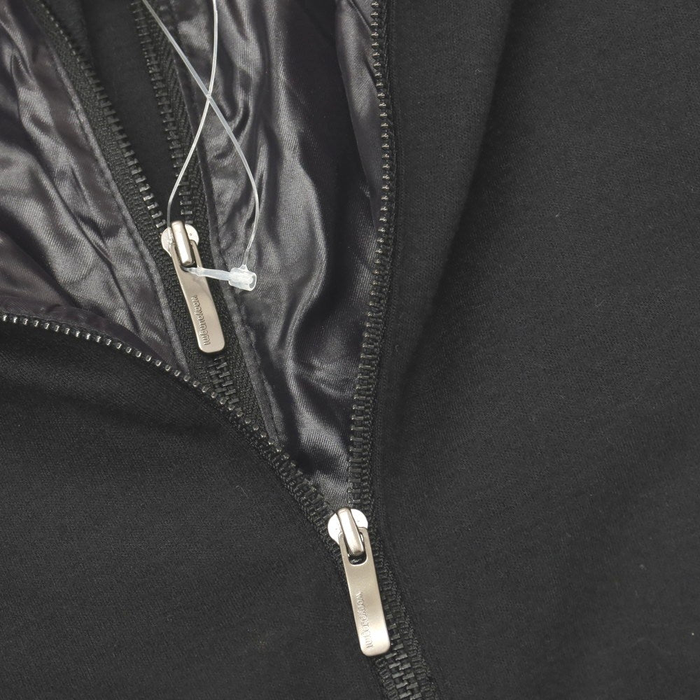 【中古】ウーヨンミ WOOYOUNGMI ウール ジャージー 異素材ドッキング レイヤードデザイン フーデッドブルゾン ブラック【サイズ48】【 状態ランクC 】【 メンズ 】