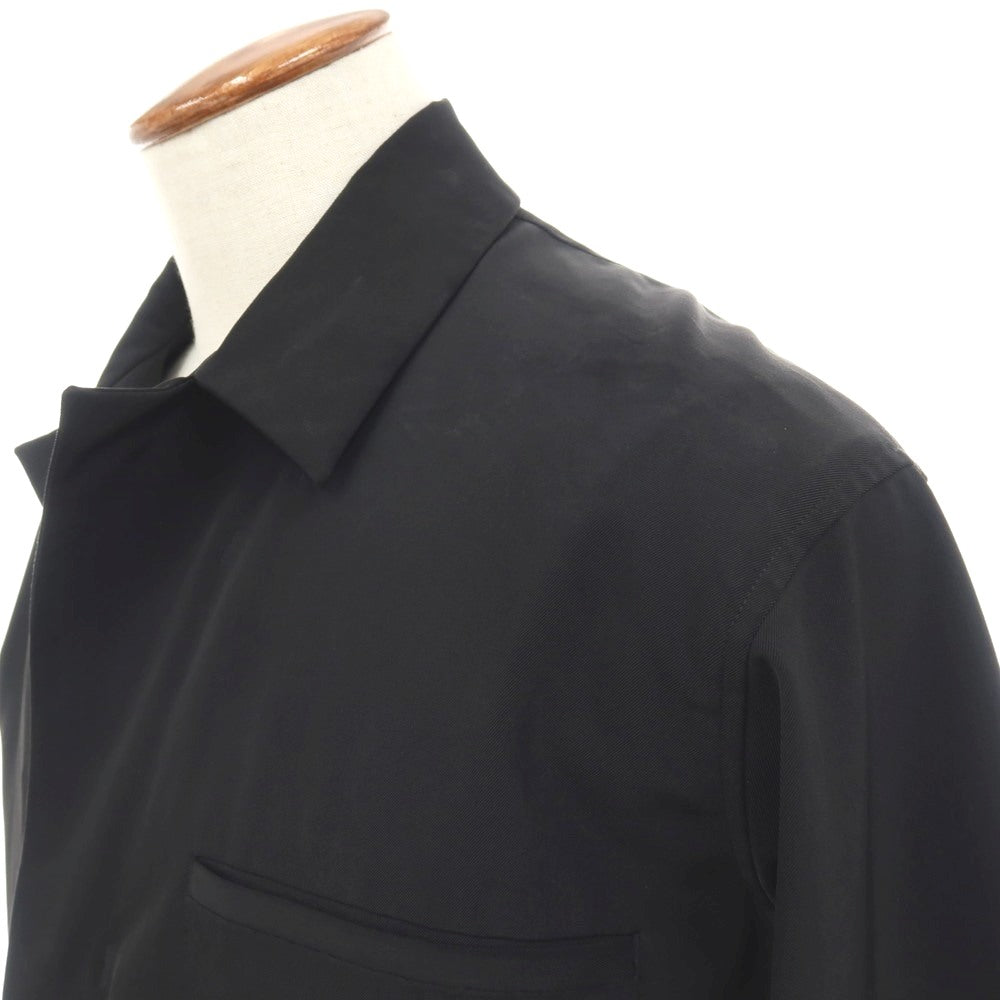 JIL SANDER シャツブルゾン ブラック 中古】ジルサンダー JIL SANDER ストレッチ ポリエステル シャツ