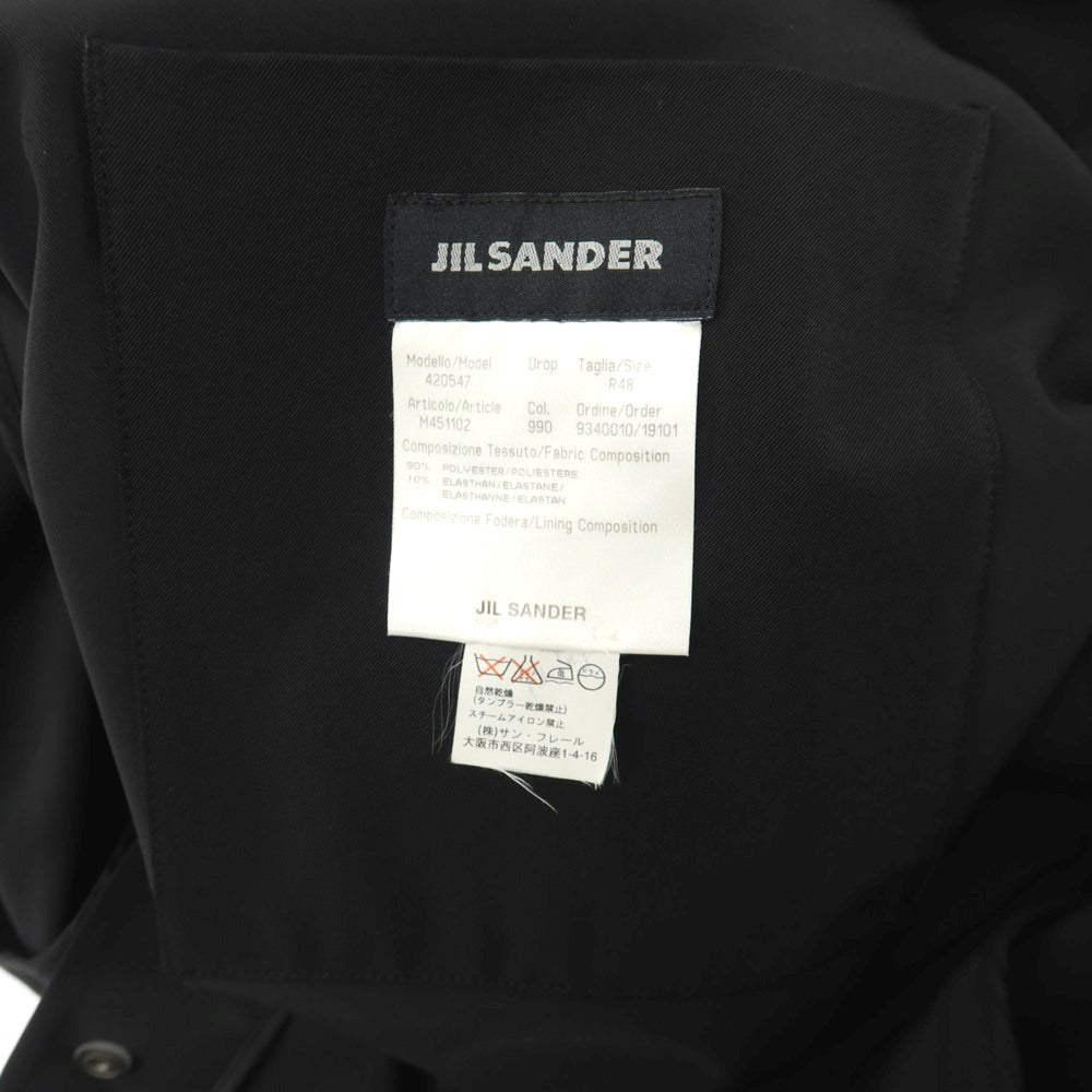 【中古】ジルサンダー JIL SANDER ストレッチ ポリエステル シャツブルゾン ブラック【サイズ48】【 状態ランクC 】【 メンズ 】