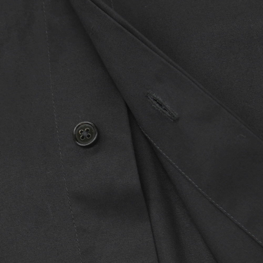 【中古】ジルサンダー JIL SANDER コットン 比翼仕立て ノーカラー カジュアルシャツ ブラック【サイズ39】【 状態ランクB 】【 メンズ 】