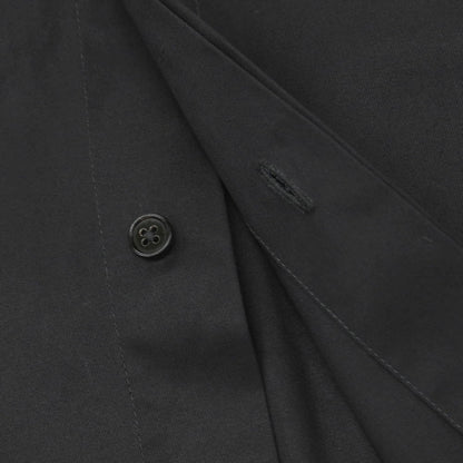 【中古】ジルサンダー JIL SANDER コットン 比翼仕立て ノーカラー カジュアルシャツ ブラック【サイズ39】【 状態ランクB 】【 メンズ 】