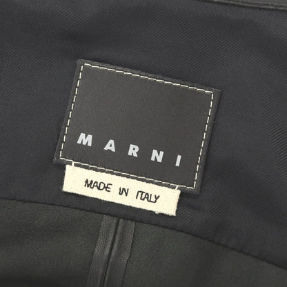 【中古】マルニ MARNI シープレザー レギュラーカラー カジュアルシャツ ブラック【サイズ48】【 状態ランクB 】【 メンズ 】