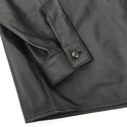 【中古】マルニ MARNI シープレザー レギュラーカラー カジュアルシャツ ブラック【サイズ48】【 状態ランクB 】【 メンズ 】