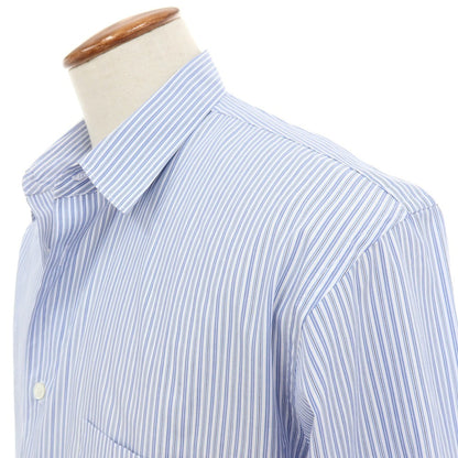 【中古】コムデギャルソンシャツ COMME des GARCONS SHIRT コットン ストライプ レギュラーカラー ドレスシャツ ブルーxホワイト【サイズM】【 状態ランクA 】【 メンズ 】