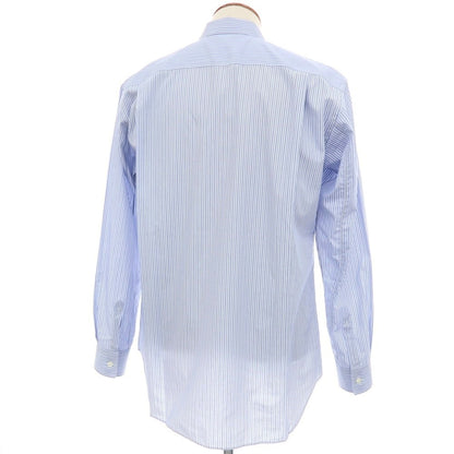 【中古】コムデギャルソンシャツ COMME des GARCONS SHIRT コットン ストライプ レギュラーカラー ドレスシャツ ブルーxホワイト【サイズM】【 状態ランクA 】【 メンズ 】
