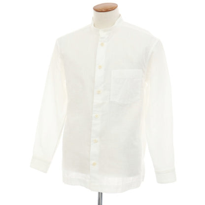 【中古】イッセイミヤケ メン ISSEY MIYAKE MEN コットン スタンドカラー カジュアルシャツ ホワイト【サイズ2】【 状態ランクC 】【 メンズ 】