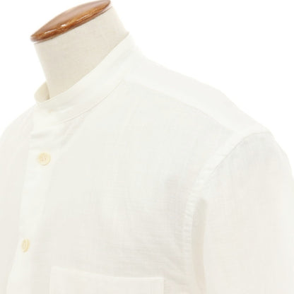 【中古】イッセイミヤケ メン ISSEY MIYAKE MEN コットン スタンドカラー カジュアルシャツ ホワイト【サイズ2】【 状態ランクC 】【 メンズ 】