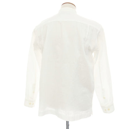 【中古】イッセイミヤケ メン ISSEY MIYAKE MEN コットン スタンドカラー カジュアルシャツ ホワイト【サイズ2】【 状態ランクC 】【 メンズ 】
