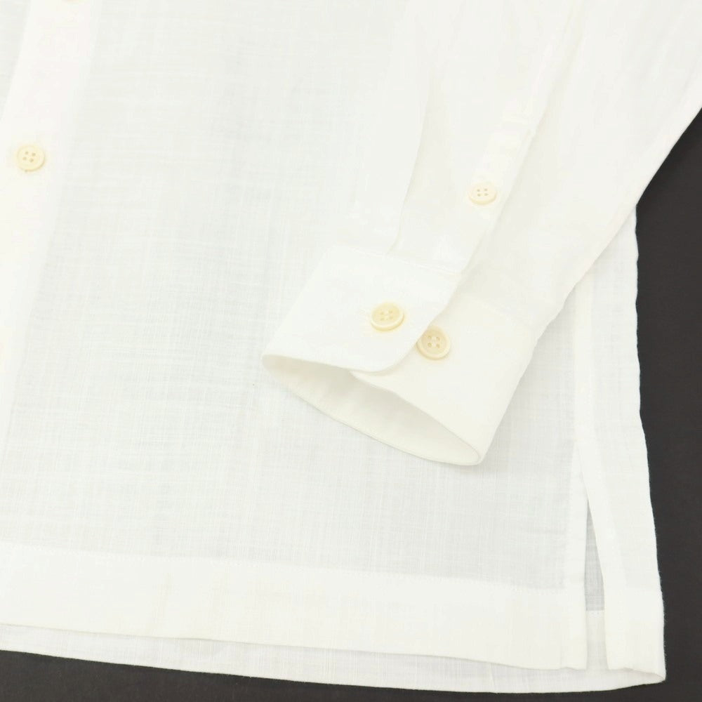 【中古】イッセイミヤケ メン ISSEY MIYAKE MEN コットン スタンドカラー カジュアルシャツ ホワイト【サイズ2】【 状態ランクC 】【 メンズ 】