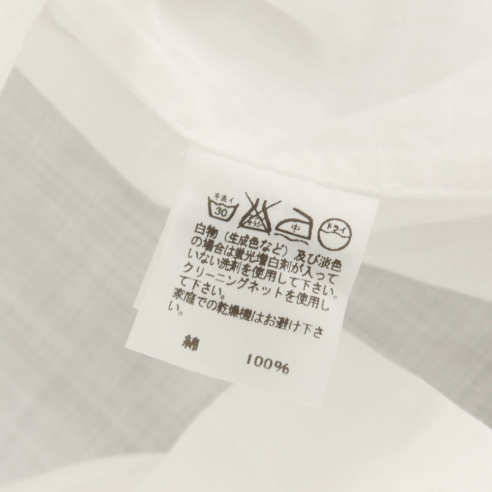 【中古】イッセイミヤケ メン ISSEY MIYAKE MEN コットン スタンドカラー カジュアルシャツ ホワイト【サイズ2】【 状態ランクC 】【 メンズ 】