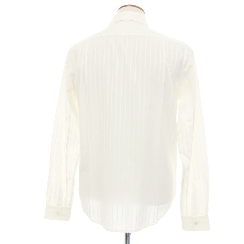 【中古】マルタンマルジェラテン Martin Margiela 10 コットン ストライプ レギュラーカラー ドレスシャツ ホワイト【サイズ2】【 状態ランクB 】【 メンズ 】