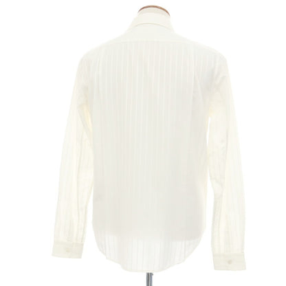 【中古】マルタンマルジェラテン Martin Margiela 10 コットン ストライプ レギュラーカラー ドレスシャツ ホワイト【サイズ2】【 状態ランクB 】【 メンズ 】