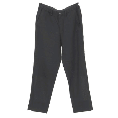 【中古】イッセイミヤケ メン ISSEY MIYAKE MEN シワ加工 ウールキュプラ チェック イージーカジュアルスラックスパンツ ブラック【サイズ1】【 状態ランクB 】【 メンズ 】