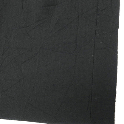 【中古】イッセイミヤケ メン ISSEY MIYAKE MEN シワ加工 ウールキュプラ チェック イージーカジュアルスラックスパンツ ブラック【サイズ1】【 状態ランクB 】【 メンズ 】