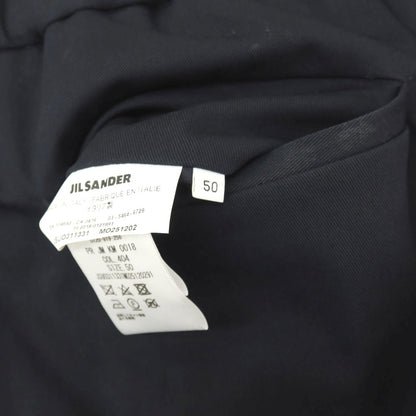 【中古】ジルサンダー JIL SANDER ストレッチ ツイルコットン イージースラックスパンツ ネイビー【サイズ50】【 状態ランクB 】【 メンズ 】