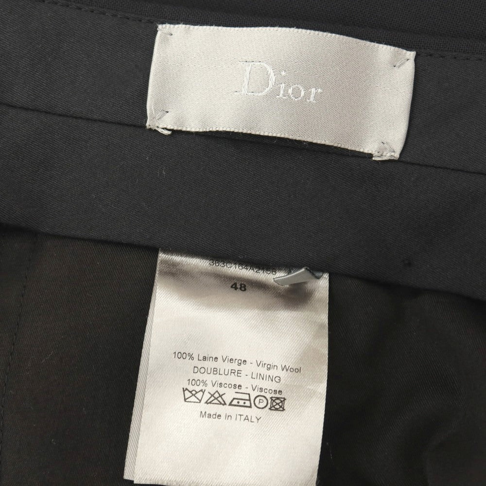 【中古】ディオールオム Dior Homme ウール ドレススラックスパンツ ブラック【サイズ48】【 状態ランクB 】【 メンズ 】