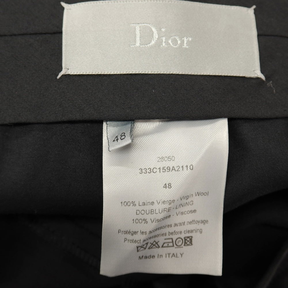 【中古】ディオールオム Dior Homme ウール ドレススラックスパンツ ブラック【サイズ48】【 状態ランクB 】【 メンズ 】