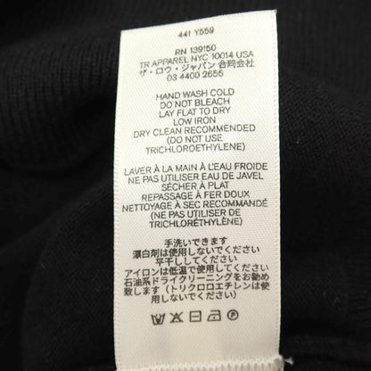 【中古】ザロウ THE ROW コットン クルーネック プルオーバーニット ブラック【サイズL】【 状態ランクB 】【 メンズ 】