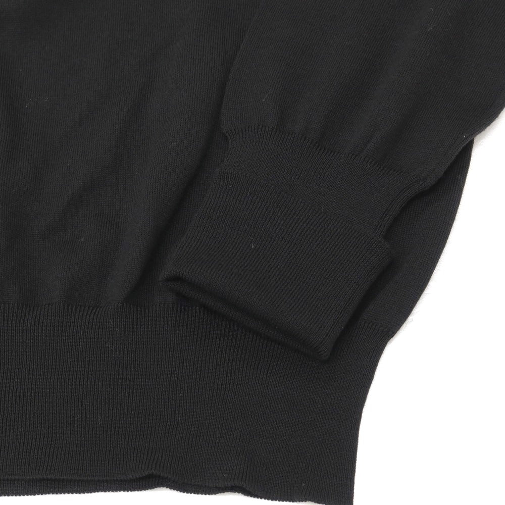 【中古】ステラマッカートニー Stella McCartney ウール クルーネック プルオーバーニット ブラックxネイビー【サイズM】【 状態ランクB 】【 メンズ 】