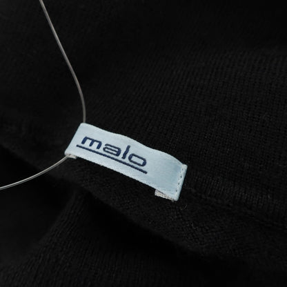 【中古】マーロ Malo ハイゲージ カシミヤシルク タートルネック プルオーバーニット ブラック【サイズ50】【 状態ランクB 】【 メンズ 】